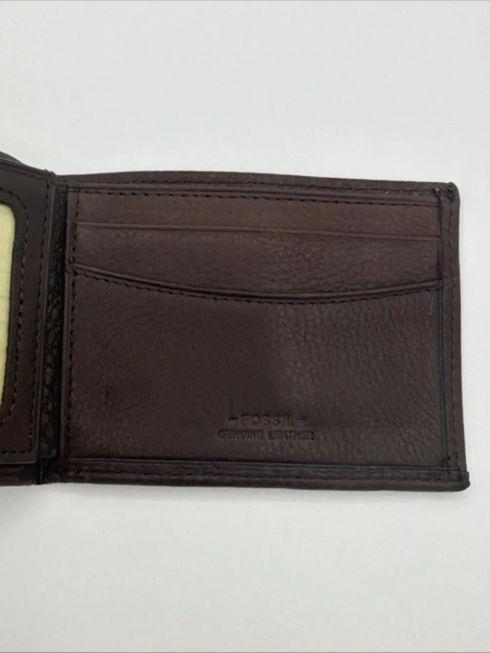 Fossil Bifold Leather Wallet, Credit Card Holder, Brown, NWT